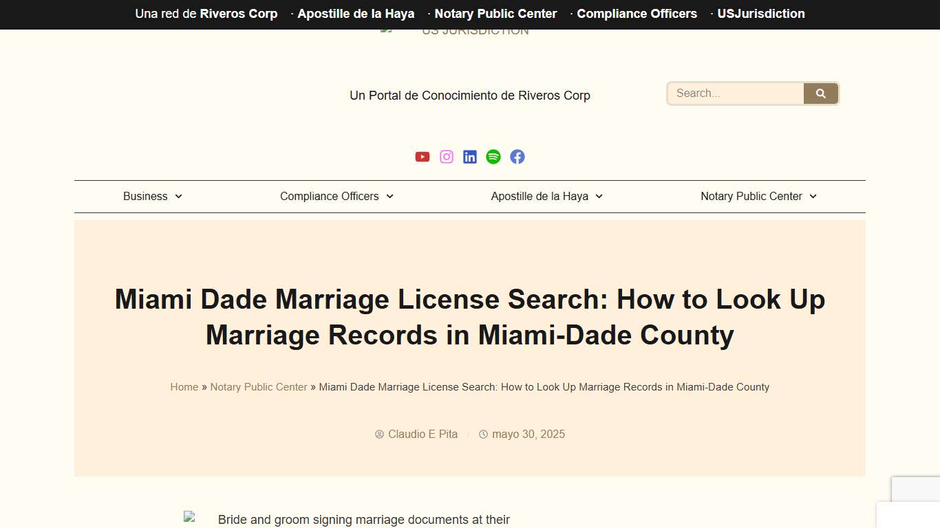 Miami Dade Marriage License Search - U.S. Jurisdiction